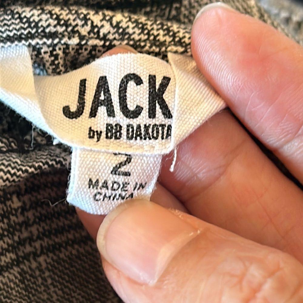 Jack by BB Dakota Mini Dress 2 Plaid Ruffle Strap Cut Out Back Retro Glam - Picture 8 of 9